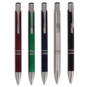 קורסיקה - עט כדורי פלסטי בשילוב אביזרי מתכת