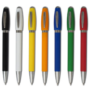 פאלרמו - עט כדורי פלסטי בשילוב אביזרי מתכת