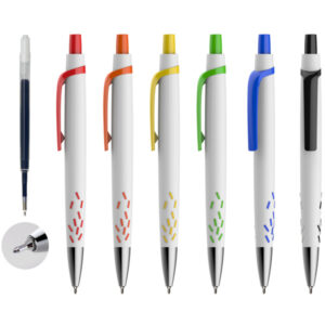 גראס לבן - עט ג'ל איכותית עם גריפ גומי מעוצב