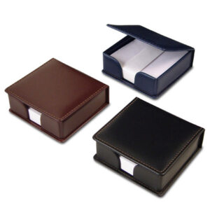 קוביית ממו - דמוי עור כולל הדפסת לוגו