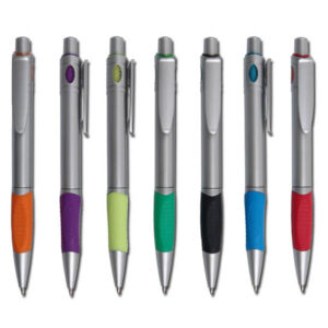 רמיני גריפ - עט כדורי כסוף עם גריפ גומי