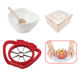 סט פורס תפוחים + קערה בצורת תפוח